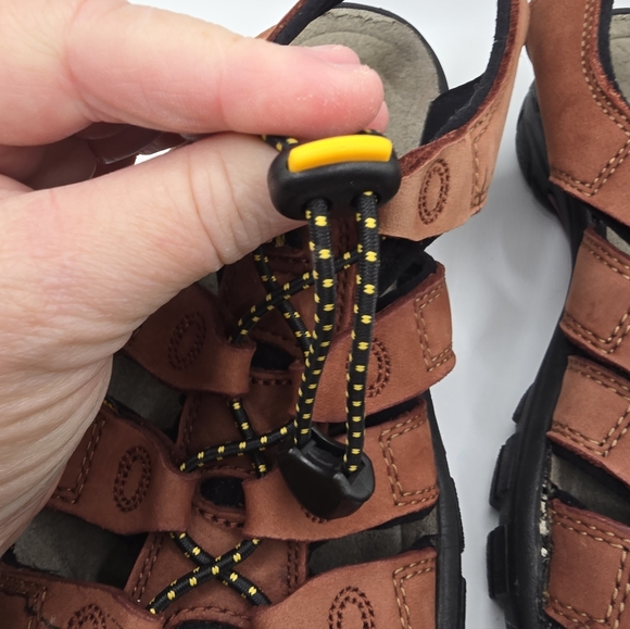 New With Flaws KEEN Brown Leather Hiking Sandals For Ladies. Size 8.5 - Picture 4 of 12